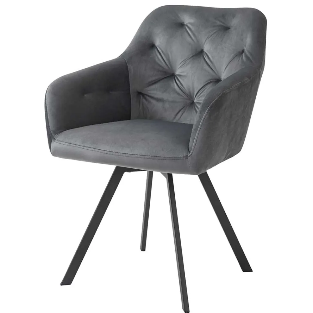 Grauer Samt Stuhl Trees*Pharao24 Clearance