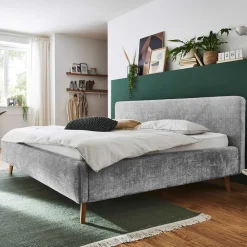 Graues Polster Stoffbett Lemerzi*Pharao24 New