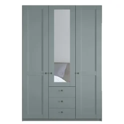 Clearance Graugrüner Kleiderschrank Forjan Drehtürenschränke|Kleiderschränke
