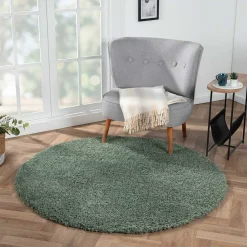 Grüner Shaggy Teppich Dream*Pharao24