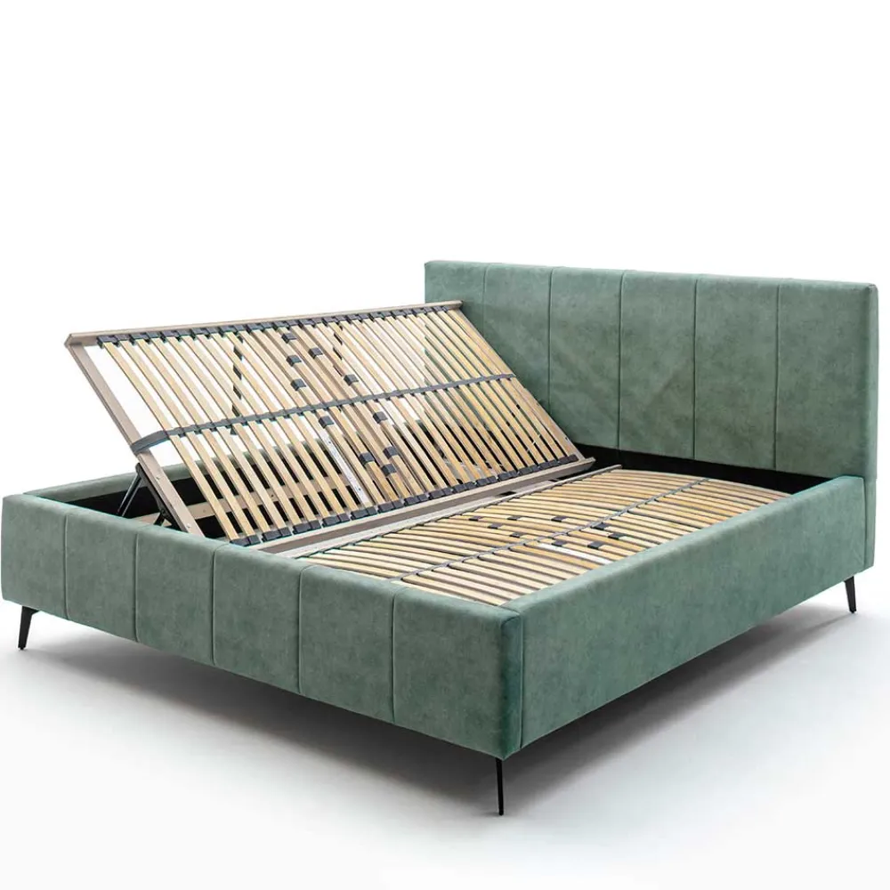 Grünes Velours Polsterbett Marzo*Pharao24 Sale