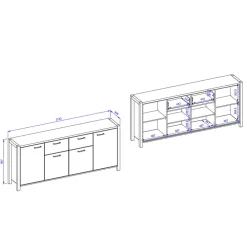 Große Wohnzimmer Kommode Foxxy*Pharao24 Hot