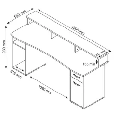 Clearance Großer Gaming Schreibtisch Kerry Schreibtische|Computertische