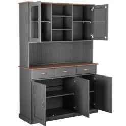 Clearance Großes Küchenbuffet Tibiun Massivholz Schränke|Esszimmerschränke