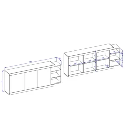 Großes Sideboard Prismo*Pharao24 Outlet