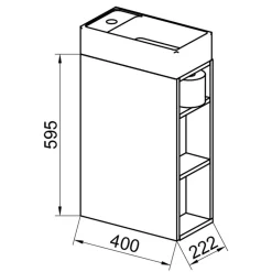 Gästewaschtisch weiß Emjada*Pharao24 Outlet