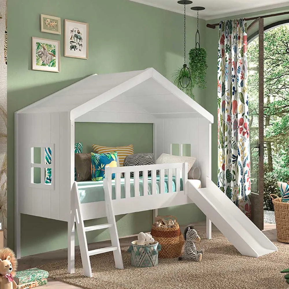 Hausbett mit Rutsche und Leiter Acneza*Pharao24 New