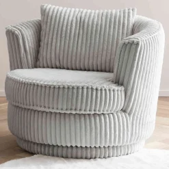 Clearance Hellgrauer Drehsessel Mirabal Wohnzimmer Sessel