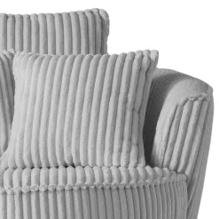 Clearance Hellgrauer Sessel mit Hocker Mirabal Wohnzimmer Sessel|Relaxsessel