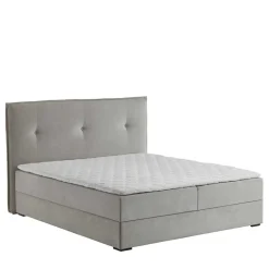 Hellgraues Boxbett Valpara Funktionsbetten|Schubkastenbetten