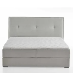 Hellgraues Boxbett Valpara Funktionsbetten|Schubkastenbetten