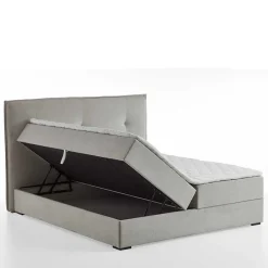 Hellgraues Boxbett Valpara Funktionsbetten|Schubkastenbetten