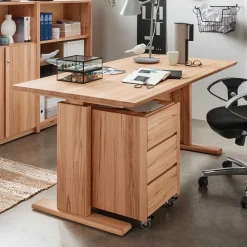 Höhenverstellbarer Schreibtisch Bahos Schreibtische|Massivholztische