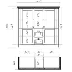 Clearance Highboard Craiova Esszimmerkommoden|Wohnzimmerkommoden