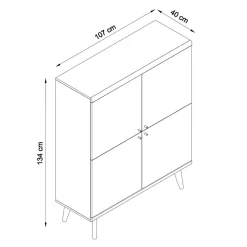 Discount Highboard Levanca Esszimmerkommoden|Wohnzimmerkommoden