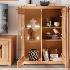 Highboard mit Glastür Olmedo*Pharao24 Discount