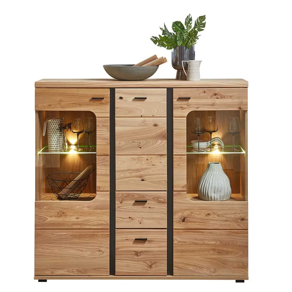 New Highboard Sebetino Vitrinenschrank|Highboards