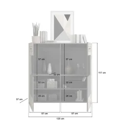 Highboard Vitrine Contreros*Pharao24 Hot