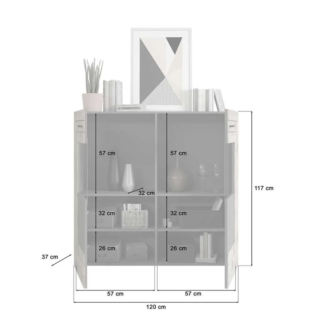 Highboard Vitrine Contreros*Pharao24 Hot