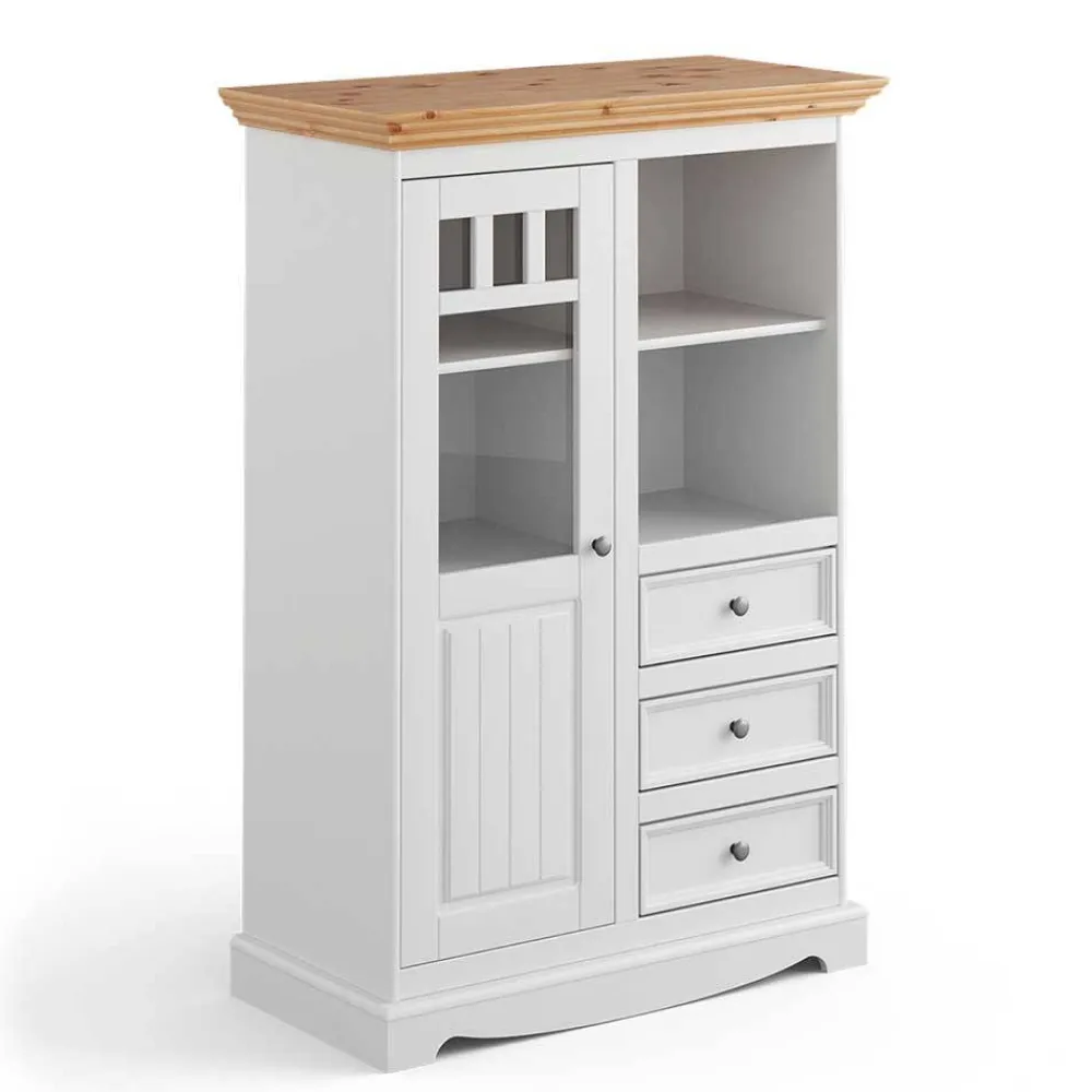 New Highboard Vitrine Renero Küchenkommode|Esszimmerkommoden