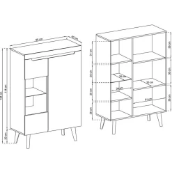 Highboard Vitrine Tomya*Pharao24 Hot