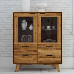 New Highboard Vitrine Vinial Esszimmerschränke|Stauraumvitrinen
