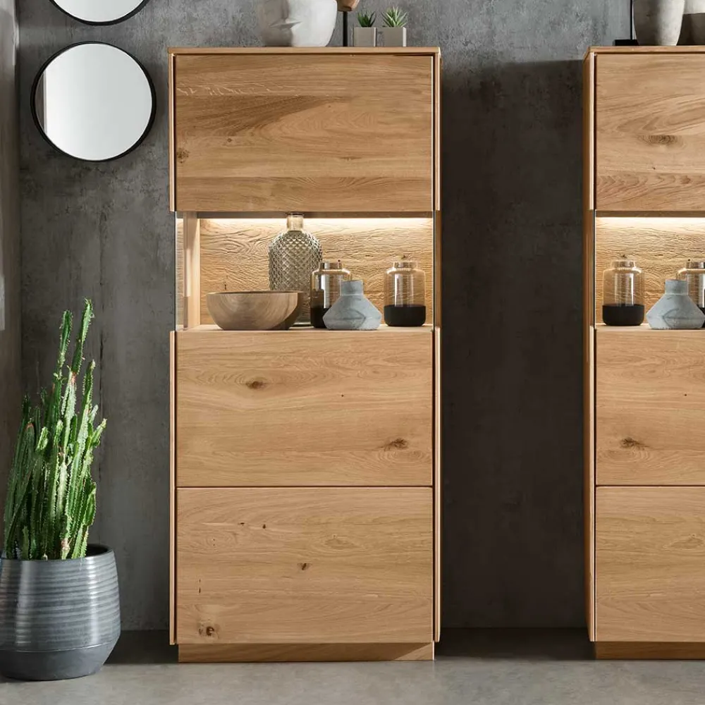 Hot Highboard Wildeiche Klever Wohnzimmerschrank|Stauraumvitrinen