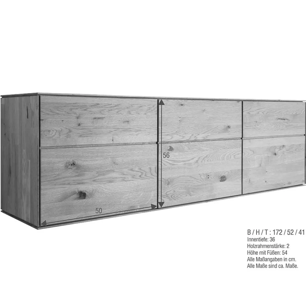New Hänge Sideboard Rennia Massivholzmöbel|Wohnzimmerschrank