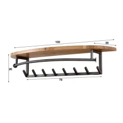 Clearance Hängegarderobe Mangaly Wandgarderoben|Massivholz Garderoben