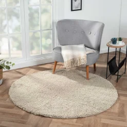 Hochflor Teppich Beige Rondma*Pharao24 Discount