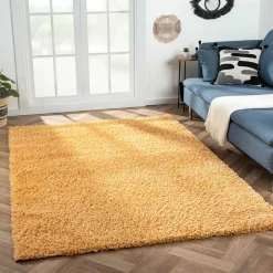 Hochflor Teppich Goldgelb Sesedra*Pharao24 Online