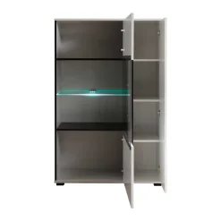 Clearance Hochglanz Highboard Bistian Stauraumvitrinen|Highboards