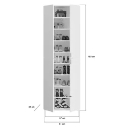 Hochglanz Kleiderschrank Ridonner*Pharao24