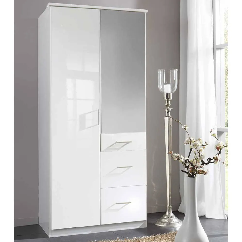 Hochglanz Schlafzimmerkleiderschrank Emritalo*Pharao24 Clearance