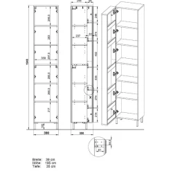 Hot Hochschrank Ronny Badezimmerschränke|Bad Hochschränke