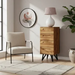 Hohe Kommode Cariasca Massivholz Kommoden|Hochkommoden