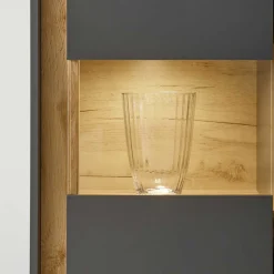 Outlet Hohe Vitrine Uzniana Wohnzimmerschrank|Vitrinenschrank