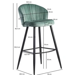 Hoher Barstuhl Rafaeta Barmöbel|Barhocker