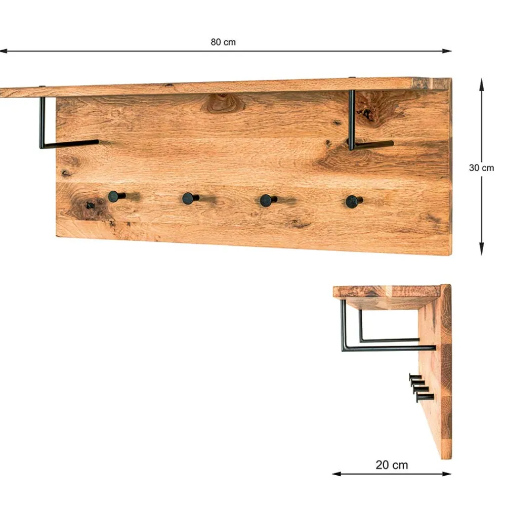 Holz Wandgarderobe Between*Pharao24 Discount
