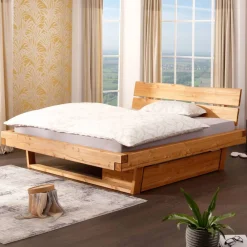 New Holzbett Nikosai Funktionsbetten|Schubkastenbetten