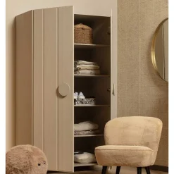 Outlet Holzkleiderschrank Malitoya Drehtürenschränke|Massivholz Schränke