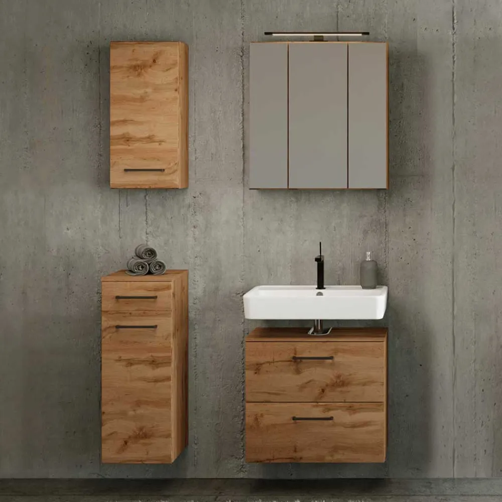 New Holzoptik Badmöbel Longos Badmöbel Sets