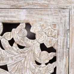 Online Holzschrank massiv Annatto Vitrinenschrank