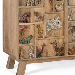 Clearance Holzschrank massiv Caveira Massivholzmöbel|Wohnzimmerschrank