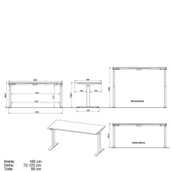 Outlet Home Office Möbel Kalastania Büromöbel Sets