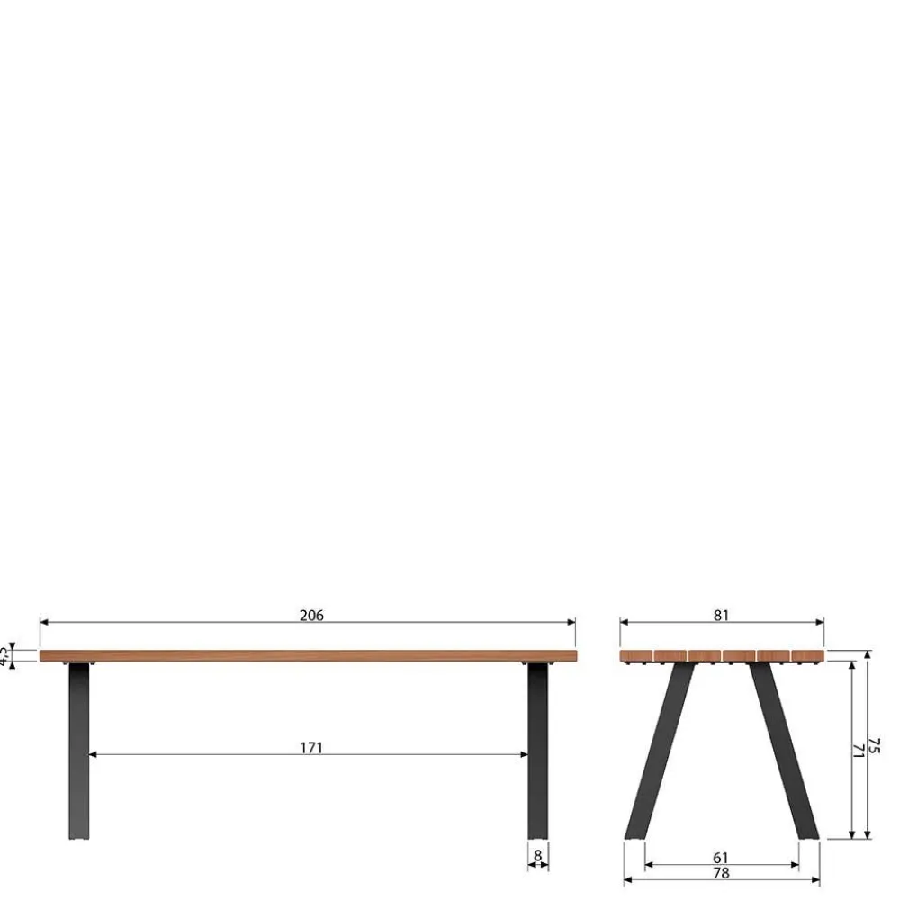 Discount In- und Outdoor Tisch Ginko Gartenmöbel