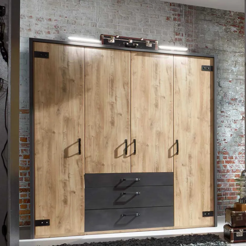 Industriestil Kleiderschrank Onlina*Pharao24 Online