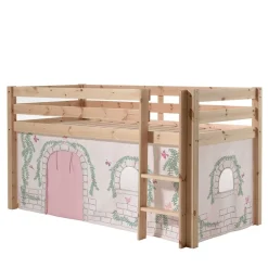 Outlet Kiefer Halbhochbett Tanstantin Kinder Kinderhochbetten|Kinderbetten