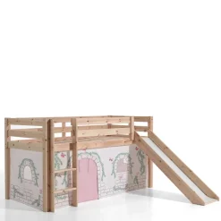 Outlet Kiefer Halbhochbett Tanstantin Kinder Kinderhochbetten|Kinderbetten