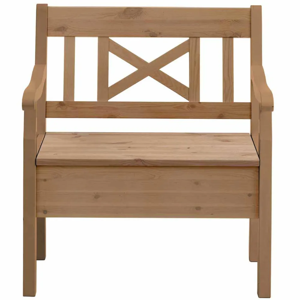 Clearance Kiefer Truhenbank Devan Garderobenbänke|Holzbänke